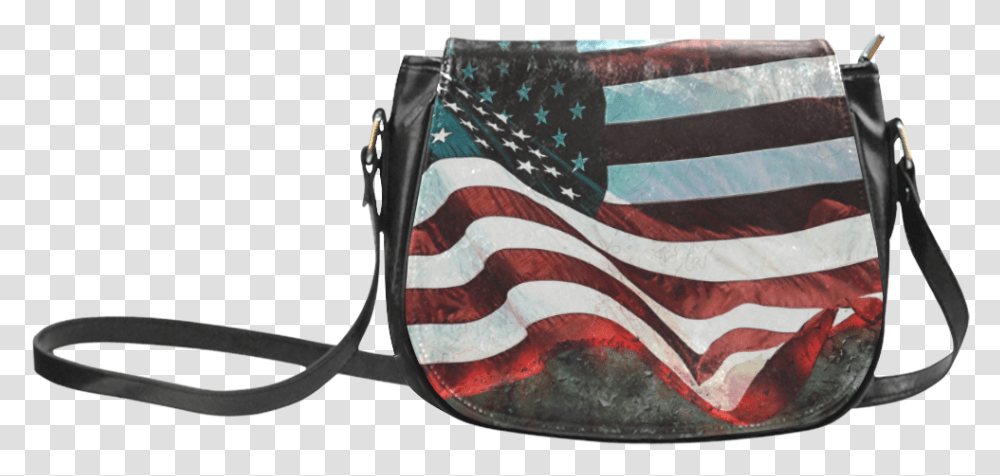A Abstract Waving Usa Flag Classic Saddle Baglarge American Flag God Bless Our Veterans, Handbag, Accessories Transparent Png