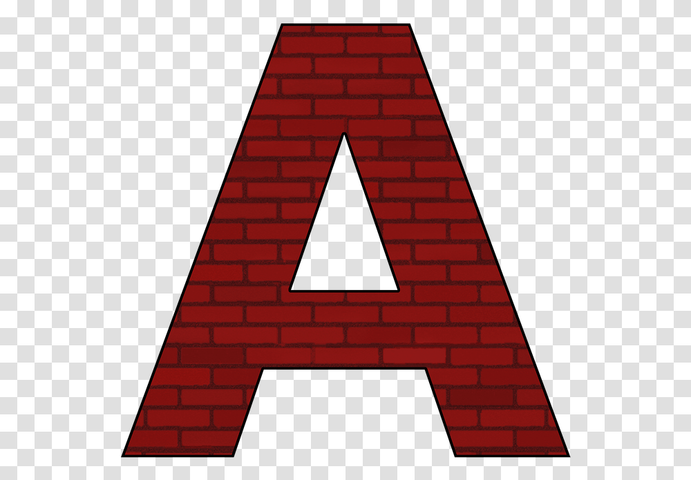 A Alphabet Letter Abc Font Words Letter A Clipart, Triangle, Rug, Brick Transparent Png