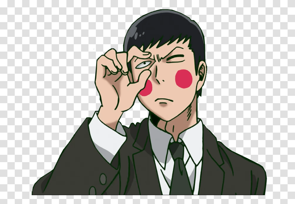 A Anime Manga Thread Human Dimple Mob Psycho, Person, Face, Head, Smelling Transparent Png