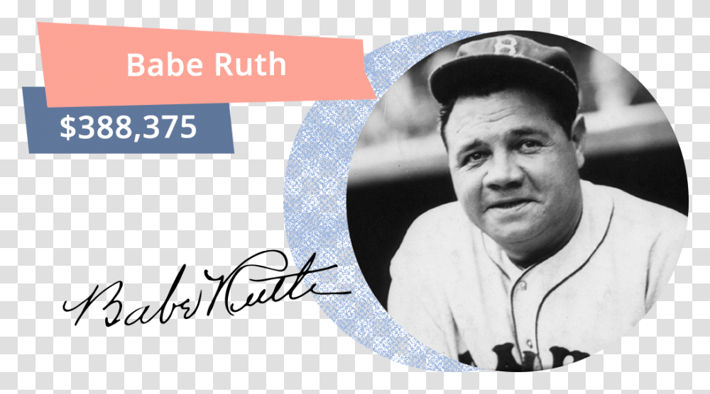 A Baseball Signed By Babe Ruth Was Sold For Jimmy, Person, Face Transparent Png