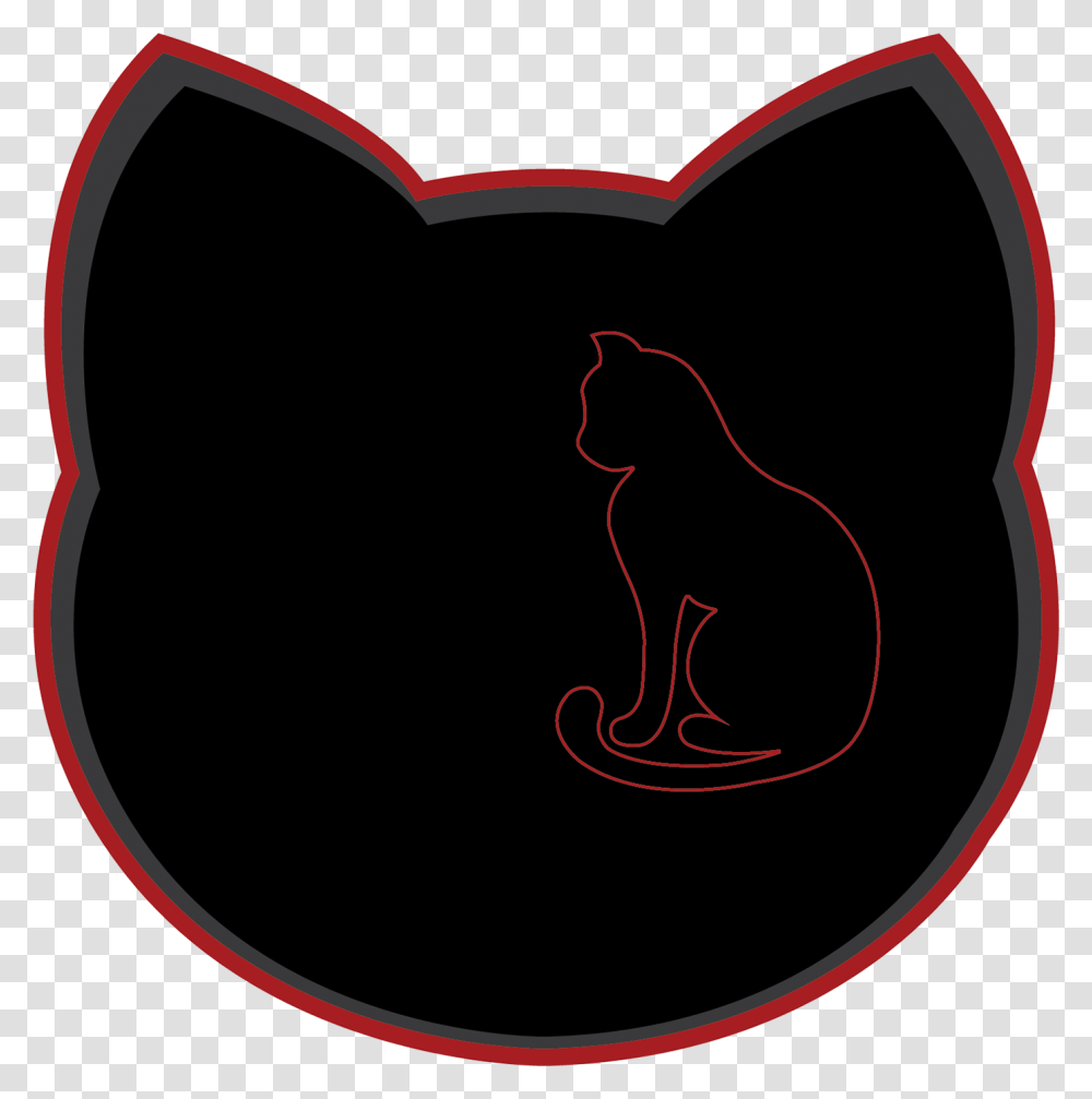 A Basic Cat Outline Is Drawn A Place Off To The Side Illustration, Cushion, Pillow, Heart Transparent Png