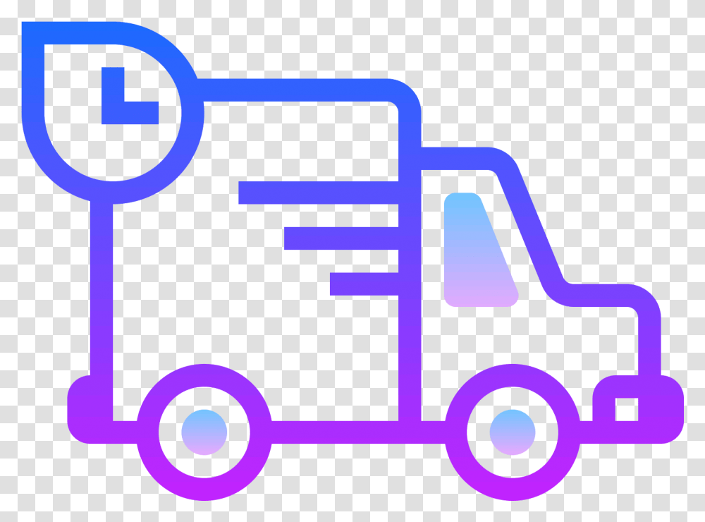 A Basic Outline Of A Delivery Type Truck That Has The Free Shipping, Fire Truck, Vehicle, Transportation, Van Transparent Png