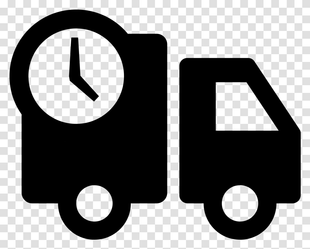 A Basic Outline Of A Delivery Type Truck That Has The Shopping Delivery Icon, Gray, World Of Warcraft Transparent Png