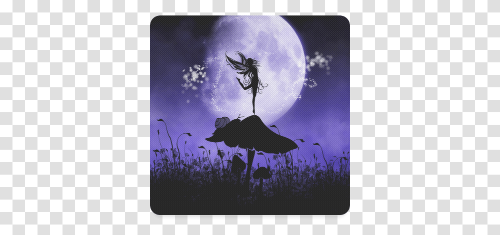 A Beautiful Fairy Dancing On A Mushroom Silhouette Fairy Silhouette Art, Outdoors, Nature, Outer Space, Astronomy Transparent Png