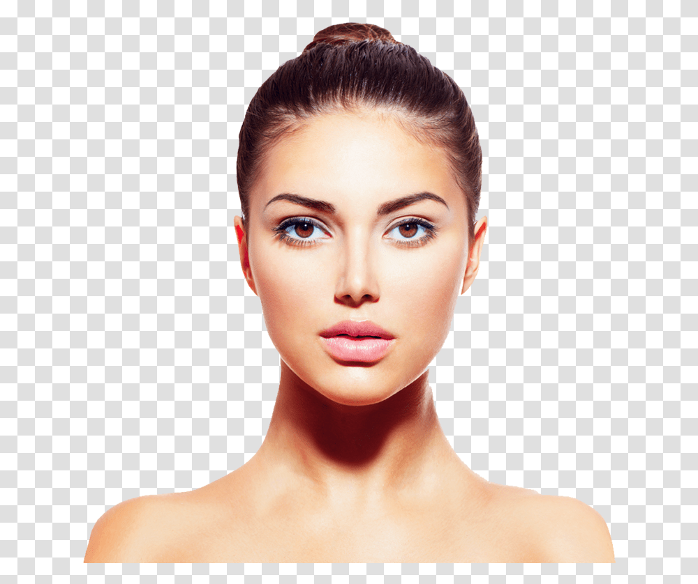 A Beautiful Female Model With Her Hair Pulled Back, Face, Person, Human, Blonde Transparent Png
