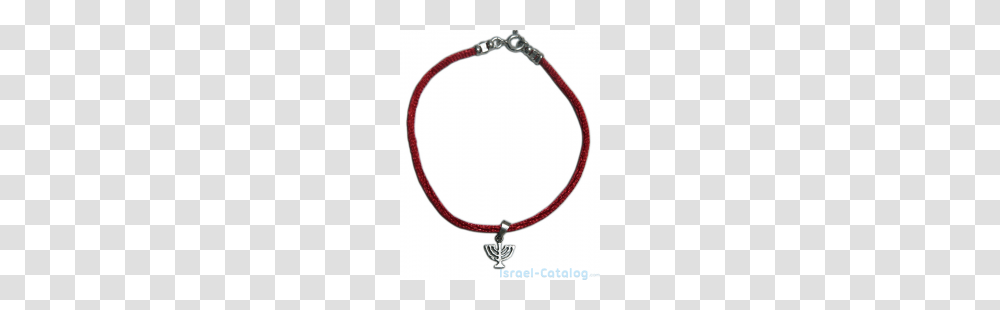 A Beautiful Red String Bracelet With A Sterling Silver Menorah, Accessories, Accessory, Jewelry, Bead Transparent Png