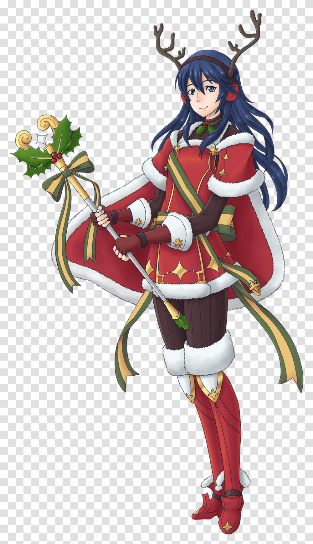 A Bit Late For Christmas But I Managed To Finish A Fire Emblem Christmas Lucina, Person, Costume, Toy, Flower Transparent Png