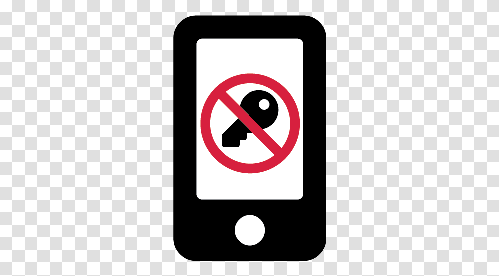 A Black Cell Phone With A Black Key Surrounded By A Emblem, Road Sign, Moon, Outer Space Transparent Png