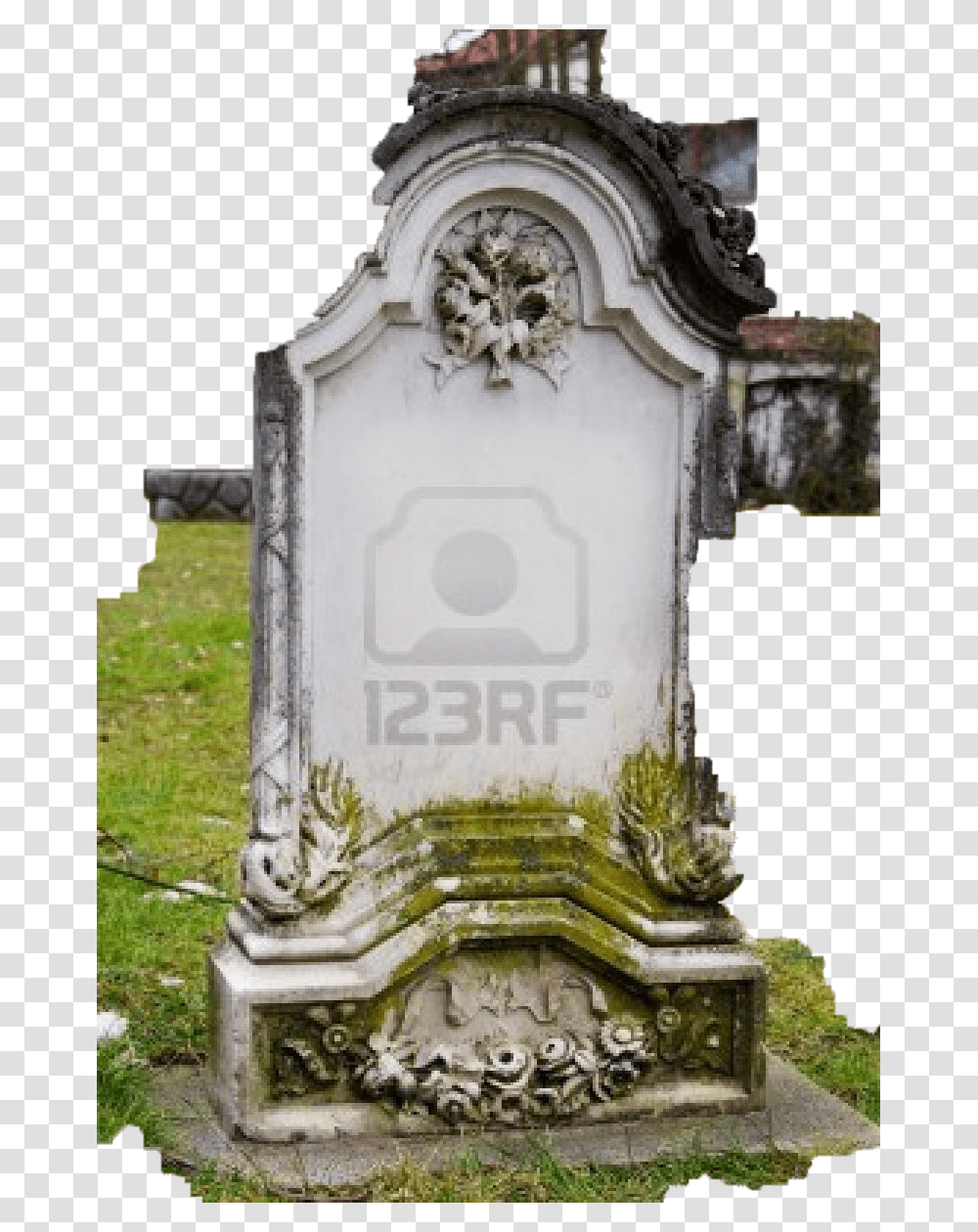 A Blank Tombstone Covered With A Moss Cemetery, Mailbox, Letterbox Transparent Png