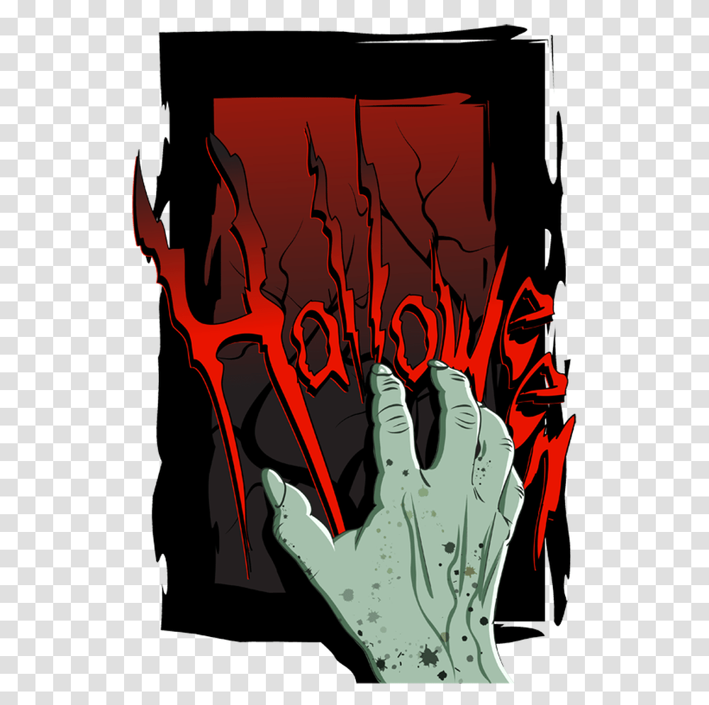 A Bloody Handprint Scary Hands Image Blank Flyers Halloween, Mountain, Outdoors, Nature, Volcano Transparent Png