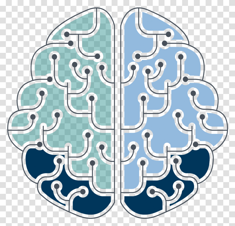 A Blue Green And Dark Blue Brain Explaining The Wms Illustration, Gate, Jigsaw Puzzle, Game, Pattern Transparent Png
