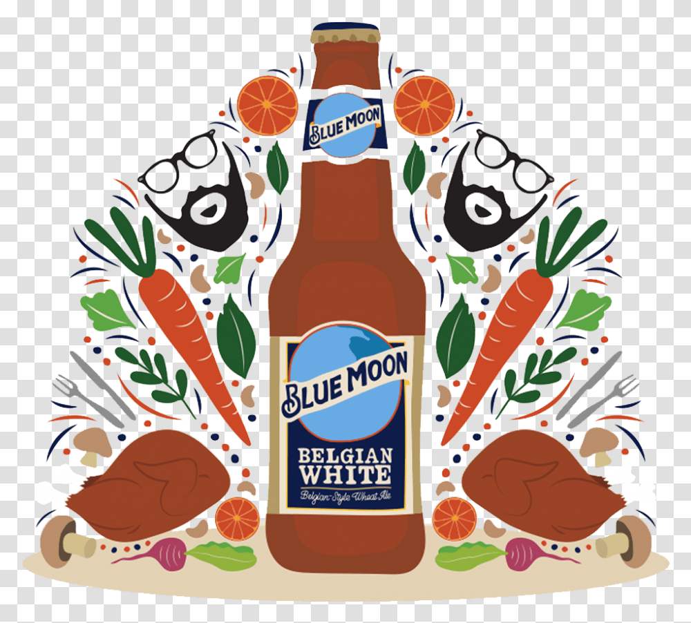 A Blue Moon And Babish Thanksgiving Binging With Babish, Beverage, Label, Text, Bottle Transparent Png