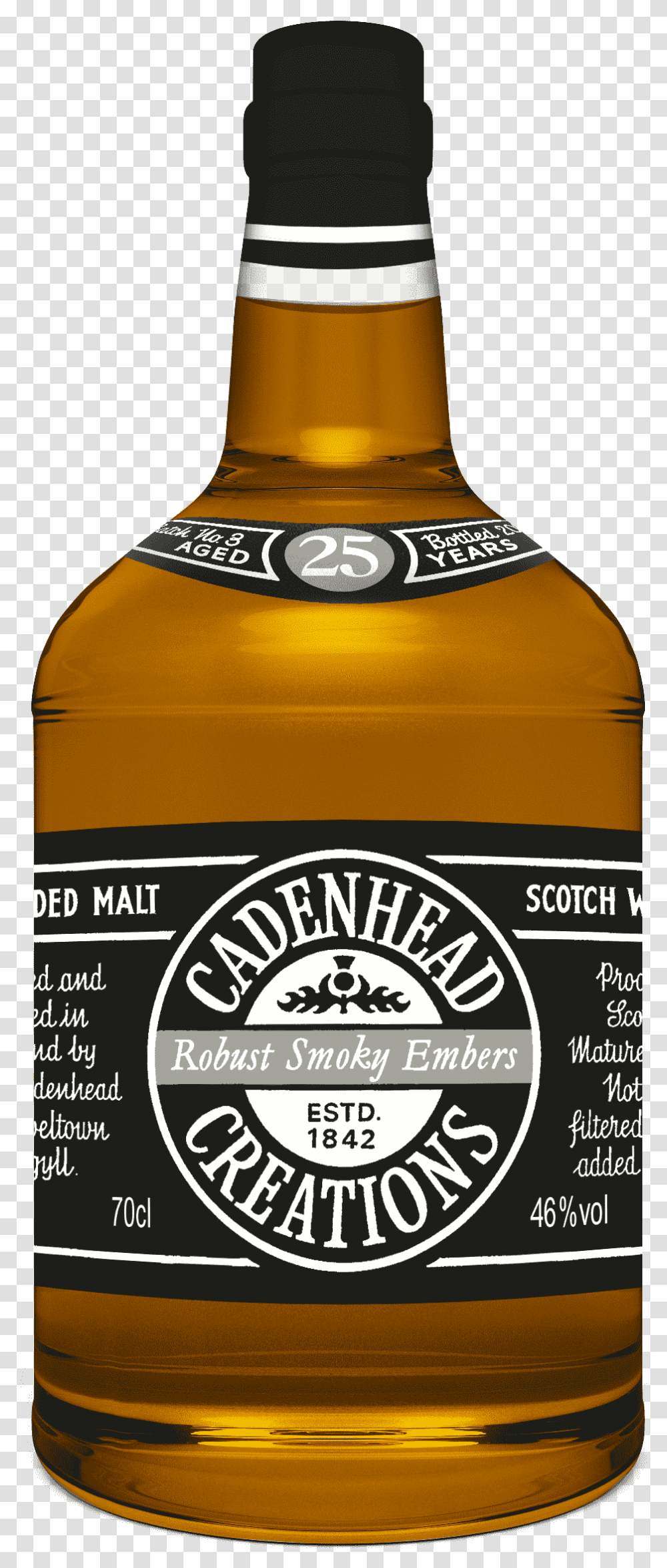 A Bottle Of Cadenhead Creations Smoky Beer Bottle, Liquor, Alcohol, Beverage, Drink Transparent Png