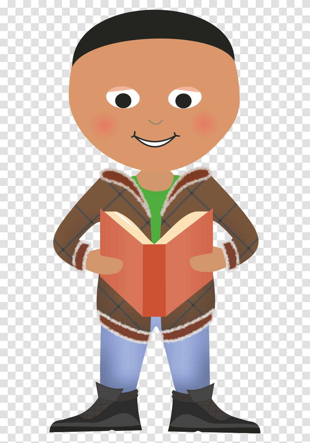 A Boy Reading A Book Clipart Banner Freeuse New Year Standing Up Reading Clipart, Person, Human, Photography, Food Transparent Png