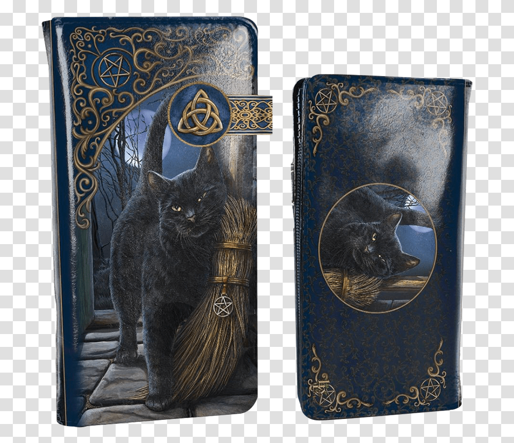 A Brush With Magic Black Cat Wallet Lisa Parker Art, Pet, Mammal, Animal Transparent Png