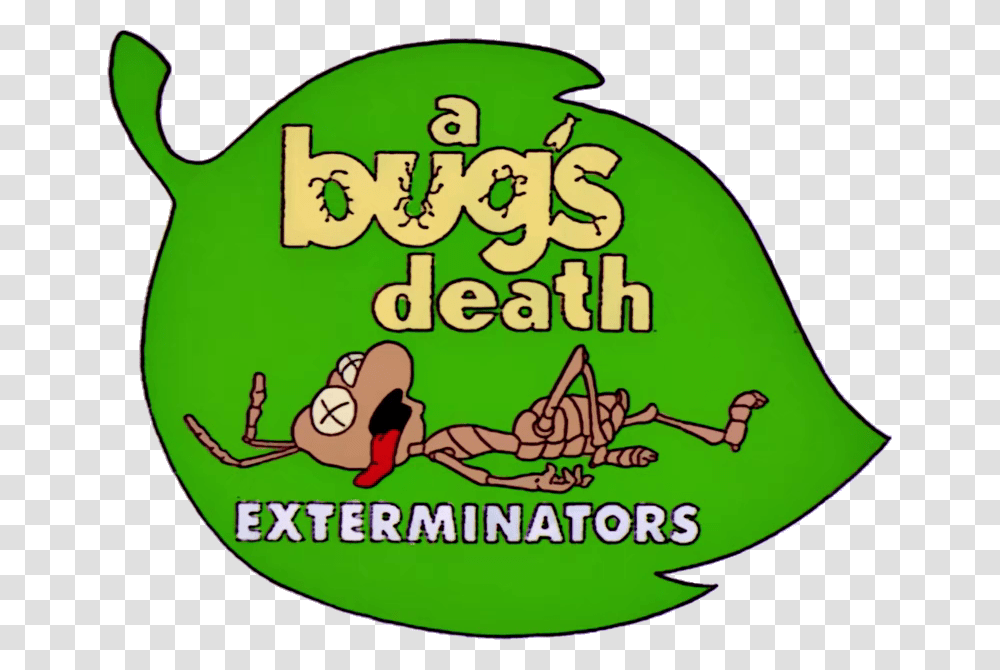 A Bug's Death Exterminators Simpsons Bug, Label, Logo Transparent Png