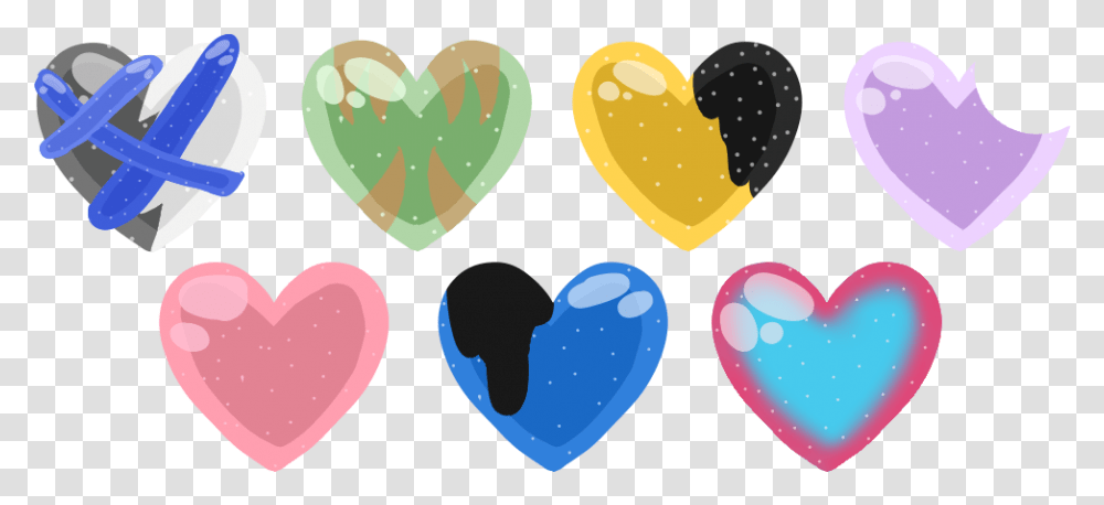 A Bunch Of My Oc's Souls Art By Me Undertale Girly, Sweets, Food, Confectionery, Heart Transparent Png