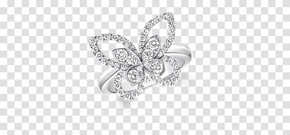 A Butterfly Silhouette Diamond Ring Butterfly, Accessories, Accessory, Jewelry, Gemstone Transparent Png