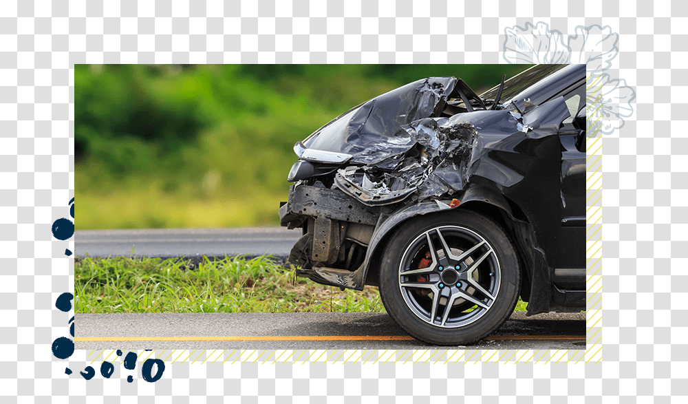 A Car After A Car Accident Perdida Total De Un Auto, Spoke, Machine, Alloy Wheel, Tire Transparent Png