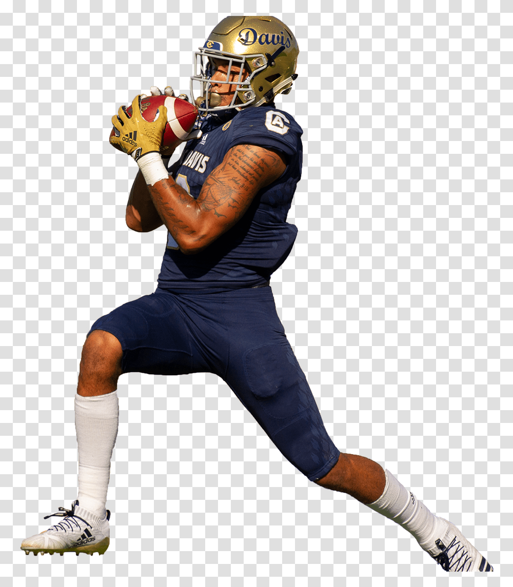 A Century Of Aggie Football Uc Davis Magazine Fcs Football Players, Clothing, Apparel, Helmet, Person Transparent Png