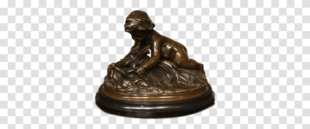 A Charming French Bronze Group Depicting Cherub Statue, Sculpture, Art, Figurine, Person Transparent Png
