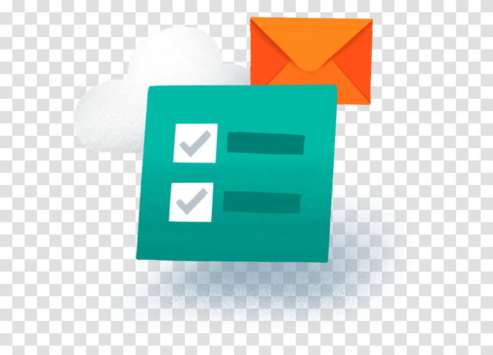A Checklist Cloud And Envelope Icons Graphic Design, Apparel, First Aid, Hat Transparent Png
