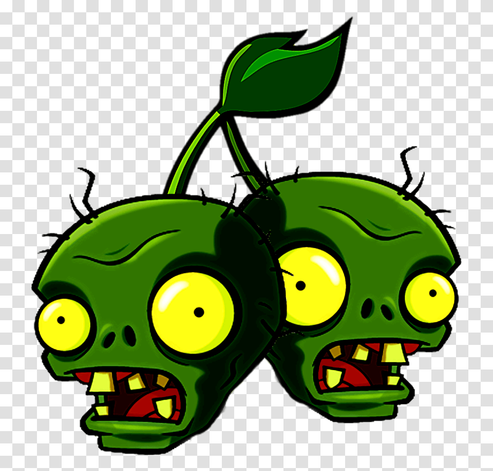 A Cherry Bomb With Zombie Heads Plants Vs Zombies Zombies Head, Green, Lawn Mower, Tool Transparent Png