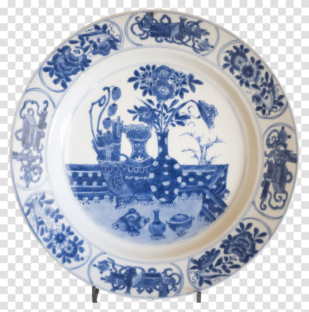 A Chinese Blue And White Plate Decorated With Precious Blue And White Porcelain Transparent Png