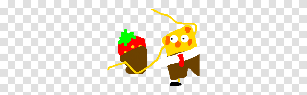 A Chocolate Covered Strawberry Meets Spongebob, Sweets, Food, Confectionery Transparent Png