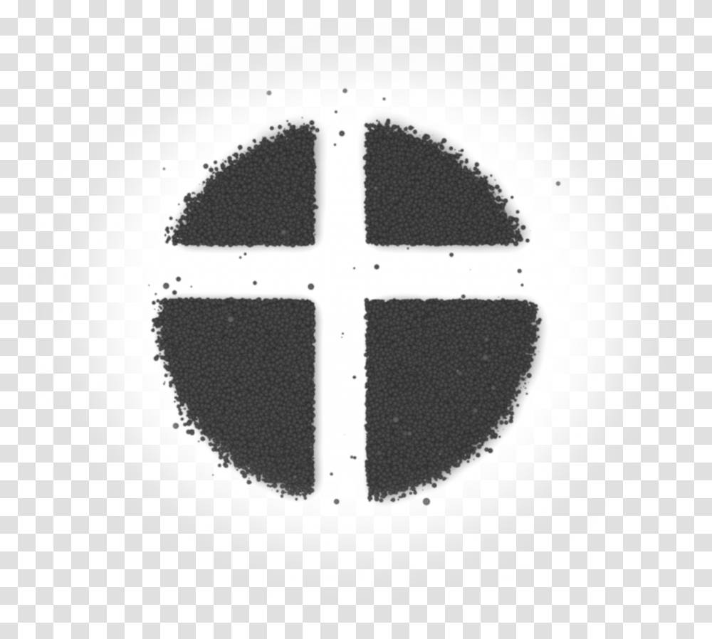 A Circle Of Grey Ashes With A White Cross Inside Ash Wednesday Flyer, Logo, Trademark, Emblem Transparent Png