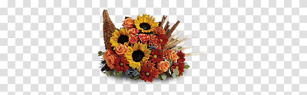 A Classic Cornucopia For Thanskgiving The Flower Bucket, Plant, Floral Design, Pattern, Graphics Transparent Png