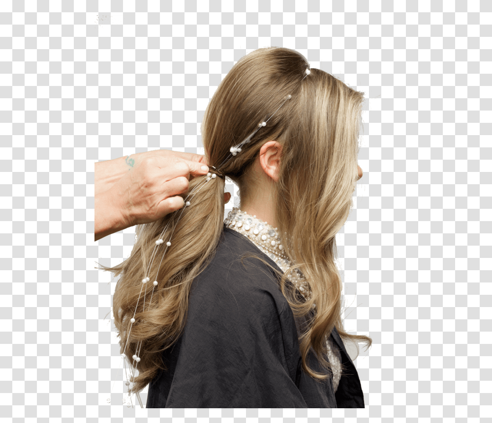 A Classic Hairstyle Perfect For The Holidays Sherri Jessee Hair Strands Of Pearls, Person, Human, Ponytail, Braid Transparent Png