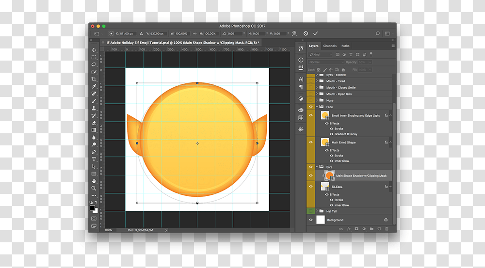 A Clipping Mask On The Elf Ears Layer Lets Me Use A Circle, Plot, Diagram, Label Transparent Png