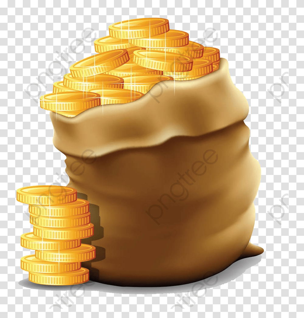 A Coin Illustrations Clipart Gold Coin, Wedding Cake, Dessert, Food, Money Transparent Png