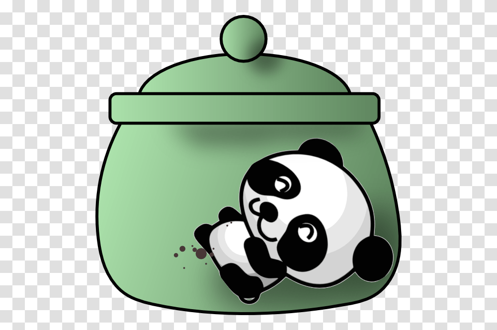 A Cookie Jar With A Happy Panda, Giant Panda, Bear, Wildlife, Mammal Transparent Png