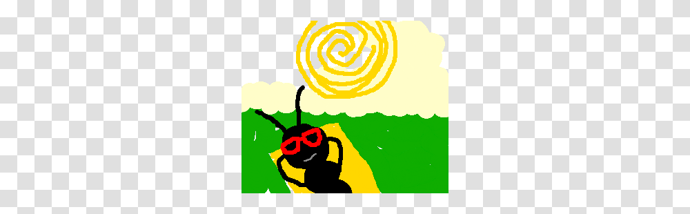 A Cool Ant Sunbathing What About It Drawing, Outdoors, Person Transparent Png