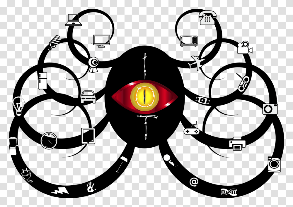 A Creature With All Seeing Eye Iot Botnet, Number, Lamp Transparent Png