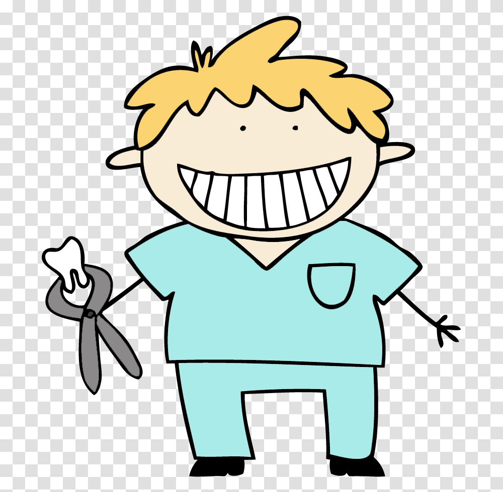 A Cute Cartoon Style Drawing Of A Smiling Dentist With Clipart Dentist, Elf, Recycling Symbol Transparent Png