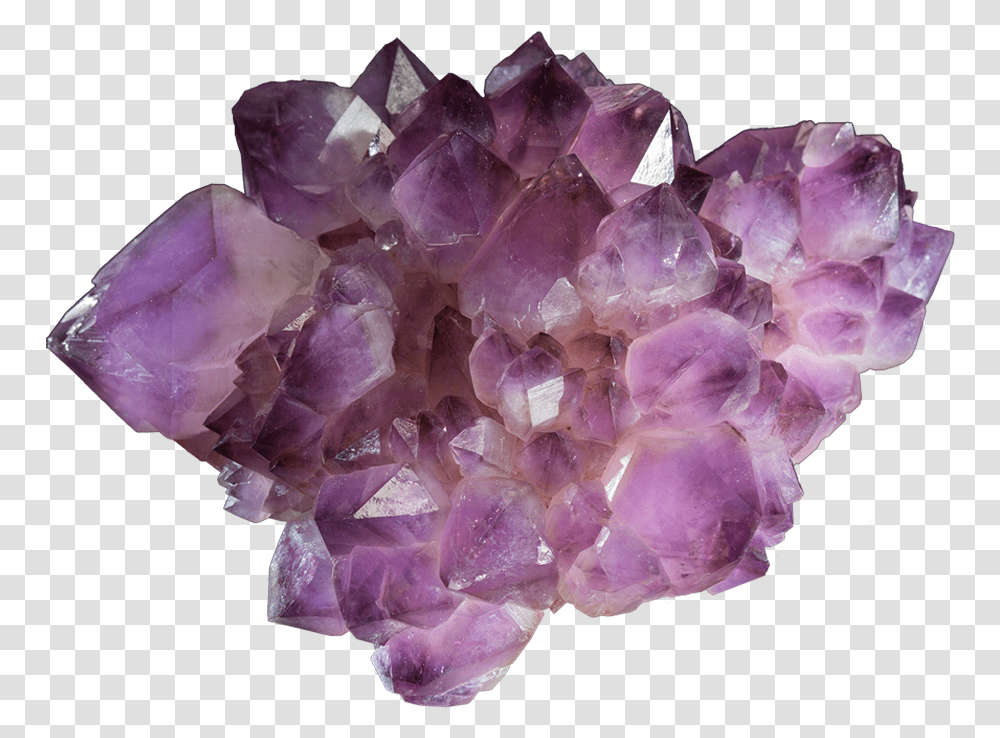 A Cutout Image Of A Purple Mineral Amethyst, Crystal, Quartz, Gemstone, Jewelry Transparent Png