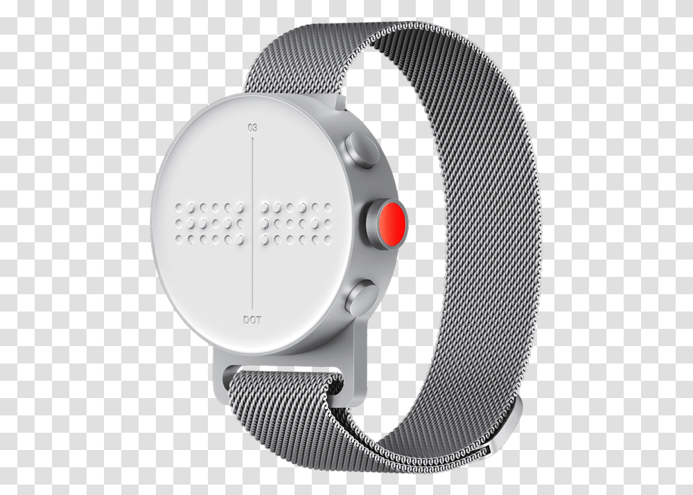 A Dot Watch Rotated To The Left Showing The Lateral Dot Watch, Wristwatch, Mouse, Hardware, Computer Transparent Png
