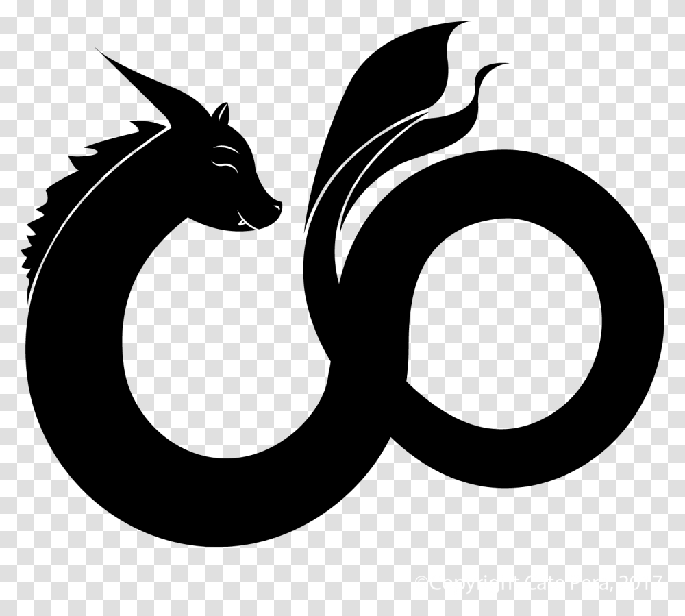 A Dragon Logo Illustration, Stencil, Silhouette Transparent Png