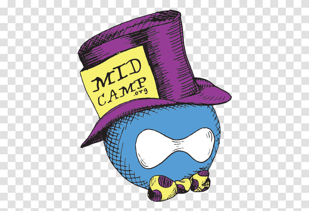 A Drupal Drop Wearing A Mad Hatter Hat With The Words Clip Art, Apparel, Label Transparent Png