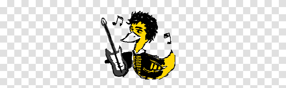 A Duck Disguised As Jimi Hendrix, Leisure Activities, Guitar, Musical Instrument, Person Transparent Png