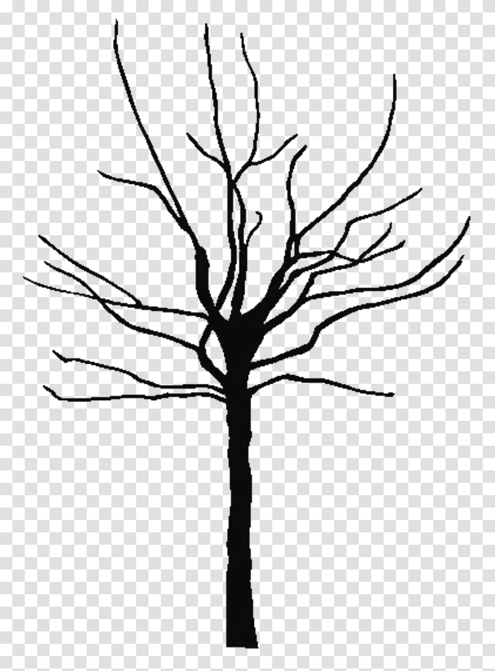 A Dying Tree A Dying Tree Images, Stencil, Silhouette, Plant, White Transparent Png