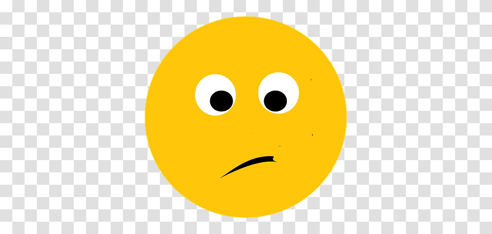 A Emoji Yellow In Color Expressing Disappointment Cara Imagenes De Emociones, Pac Man Transparent Png