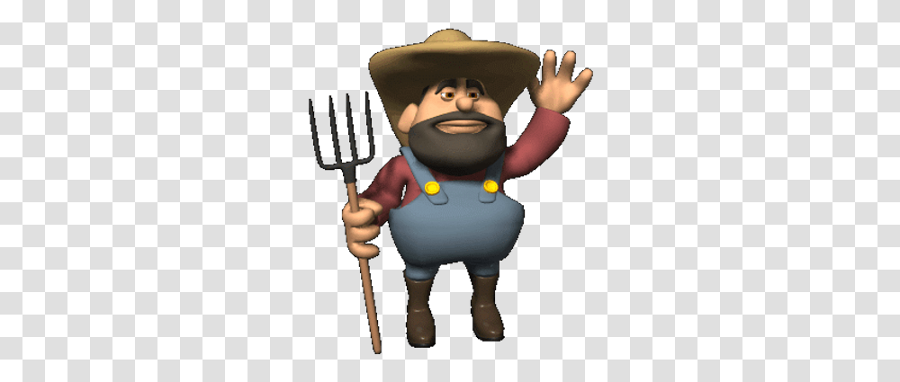 A Farmer Farmer Animated Gif, Figurine, Person, Human, Clothing Transparent Png