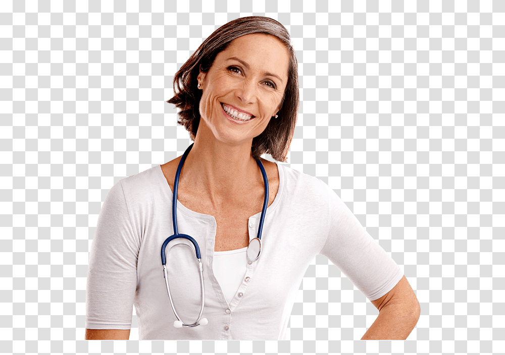A Female Doctor Smiling At The Camera Woman, Person, Human, Sleeve Transparent Png