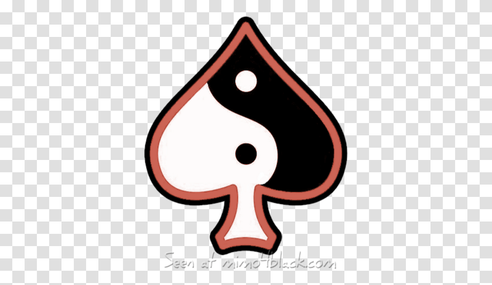 A Feminine Queen Of Spades Symbol With Ying Yang Spade Ying Yang Queen Of Spades, Ornament, Sweets, Food, Confectionery Transparent Png