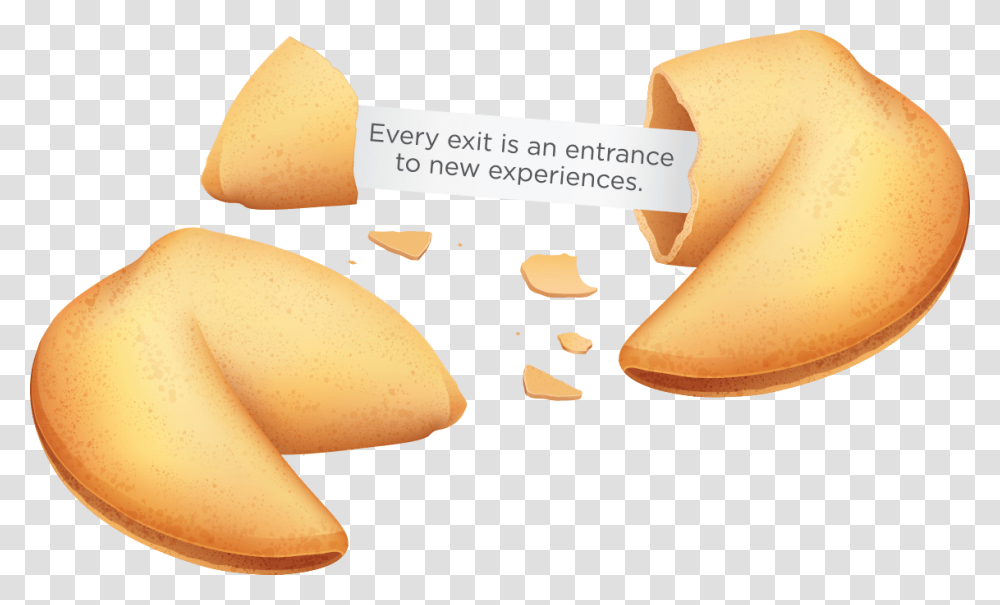 A Fortune Cookie With The Encouraging Message Every Fortune Cookie, Food, Plant, Sliced, Bread Transparent Png