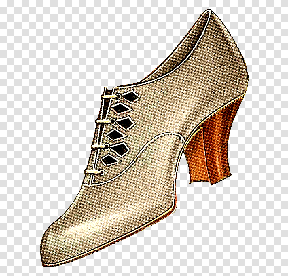 A Free Image Blog Offering Royalty Free Printable Antique Shoes, Apparel, Footwear, High Heel Transparent Png